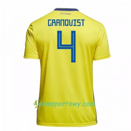 Koszulka Szwecja Granqvist 4 Domowe Koszulki Piłkarskie Mistrzostwa Świata 2018